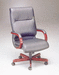 Кресло руководителя 4078MAH с обитыми подлокотниками цвет - махагон 2 шт.